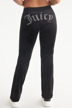 Liquorice Juicy Couture OG Big Bling Velour Track Pants | 908742-QYM